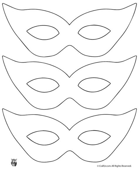 Mardi Gras Mask Craft {and Template} Printable Masquerade Mask Pattern Template – Craft Jr. | oh ...