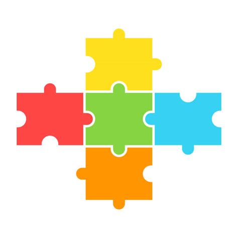 210+ Five Puzzle Pieces Coming Together Stock Photos, Pictures & Royalty-Free Images - iStock