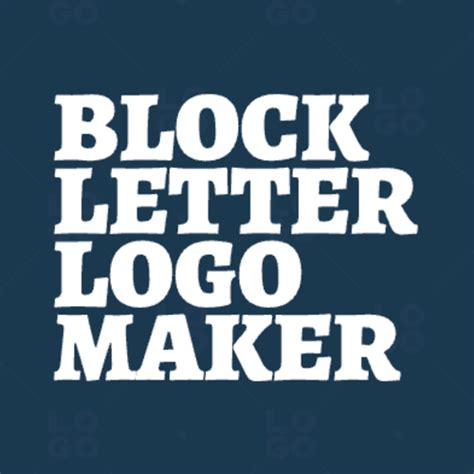 Block Letter Logo Maker Logo Maker | LOGO.com