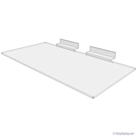 12in wide x 6in deep Injection Molded Slatwall Shelf :: Acrylic Slatwall Shelves :: Slatwall ...