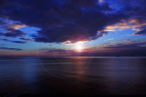 Blue Sunset Wallpaper Free Stock Photo - Public Domain Pictures