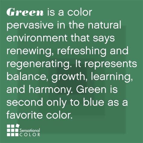 The meaning and symbolism of the color green -- Green is the color pervasive in the natural ...