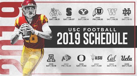 USC's 2019 football schedule : r/USC