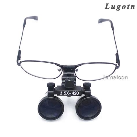 3.5X magnification ENT medical dental loupe metal frame replaceable myopic near sighted glasses ...