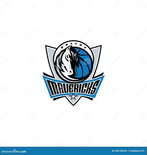 Dallas Mavericks Logo Editorial Illustrative on White Background ...