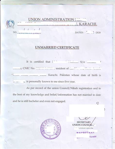 Non Marriage Certificate From Union Council Pakistan, No Marriage Certificate Union Council ...