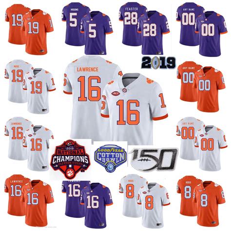 2021 NCAA Clemson Tigers Jerseys Jersey Isaiah Simmons Chase Brice Adam ...