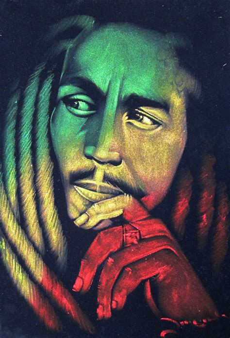 Bob Marley Legend album art, reggae colors ; Original Oil painting on ...