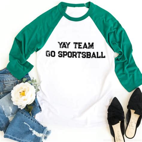 Sportsball Fan Shirt Go Team Shirt 3/4 Baseball Tee Athletics Fan Shirt ...