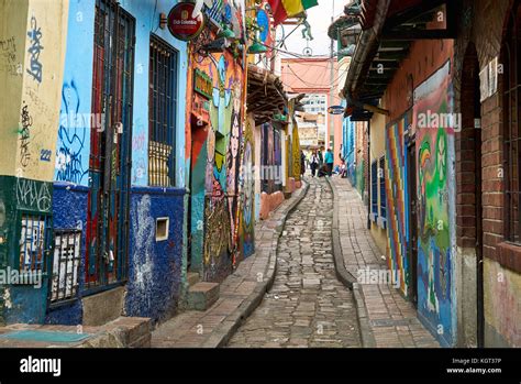 graffiti at typical building in La Candelaria, Bogota, Colombia Stock Photo: 165257226 - Alamy