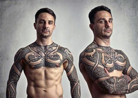 Viking Tribal Chest Tattoos