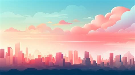 Premium AI Image | a city skyline with a few clouds in the sky