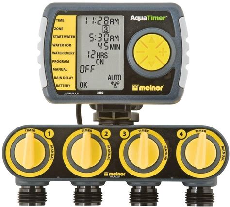 PROGRAMMABLE 4-ZONE DIGITAL WATER TIMER GARDEN SPRINKLER IRRIGATION ...