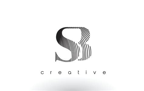 SB Logo Design With Multiple Lines and Black and White Colors. 5037769 ...