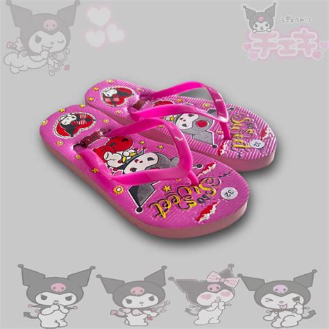 Jual SANDAL JEPIT ANAK PEREMPUAN - SANDAL JEPIT KARAKTER “ KUROMI” SANDAL JEPIT KUROMI ANAK ...