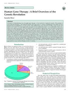 Human Gene Therapy : A Brief Overview of the … / human-gene-therapy-a ...