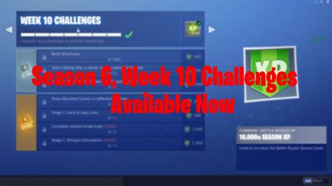 Fortnite Season 6, Week 10 Challenges Are Available Now - Fortnite Insider