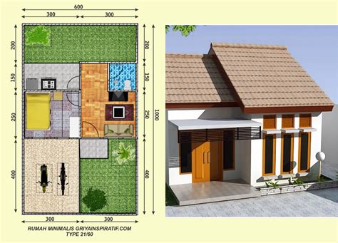 60 Rumah Minimalis Type 21/60 | Typehom