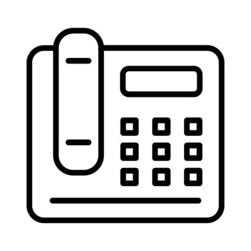 Landline Phone Linear Icon Call Equipment Outline Vector, Call ...