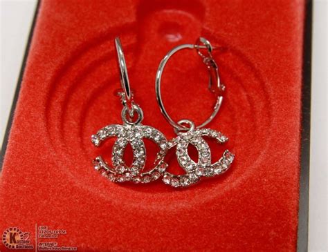 REPLICA CHANEL CUBIC ZIRCONIA EARRINGS HOOP STYLE