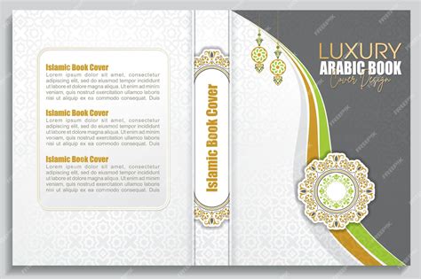 Premium Vector | Islamic style koran book cover design with ornament floral background