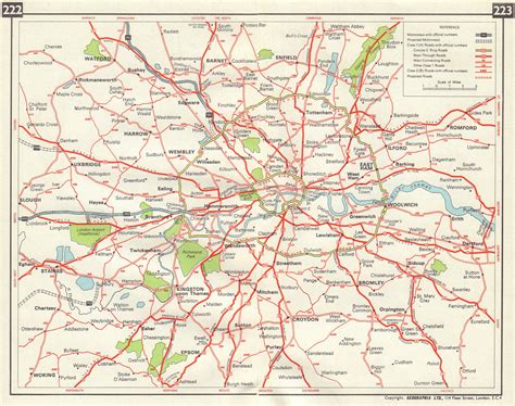 [London Road Network] by Geographers A-Z Map Co / Geographia / Pearsall, Phyllis & Gross ...