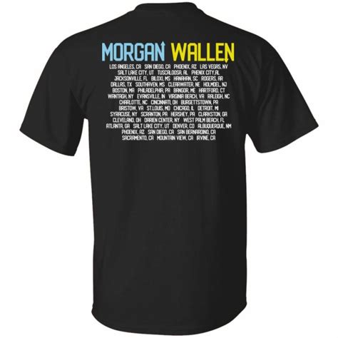 Morgan Wallen Merch Morgan Wallen Heather Black Tour Tee - Spoias