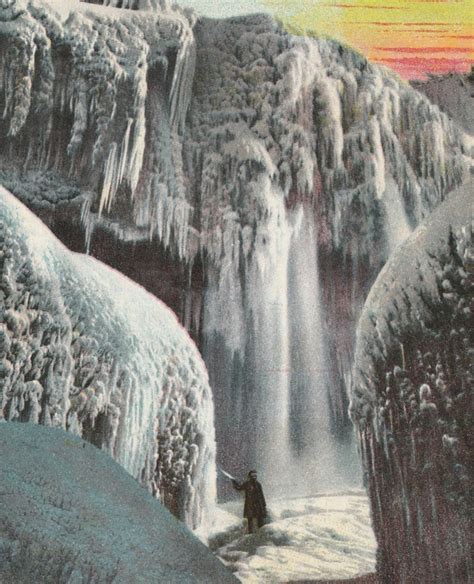 Cave Of The Winds - Niagara In Winter - Postcard, 1910s – Ephemera Obscura Collection