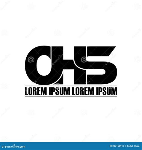 Letter OHS Simple Monogram Logo Icon Design. Cartoon Vector ...