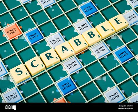 Scrabble Word Board Game by Mattel / Hasbro Stock Photo - Alamy