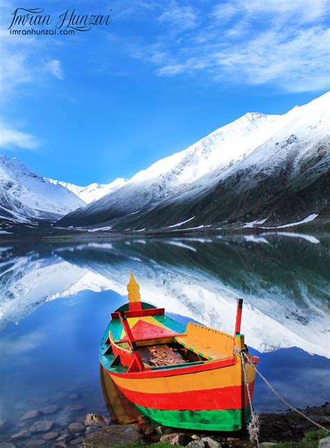 A Boat Anchored to the Shore at Lake Saif ul Malook | By Imran Hunzai ...