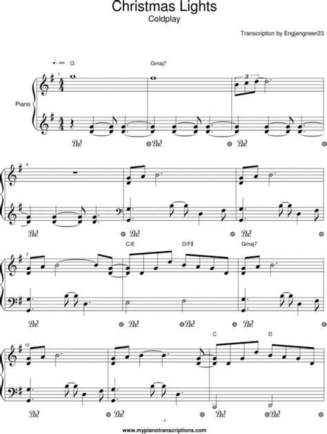 Christmas Lights - Coldplay Sheet music - Tradebit