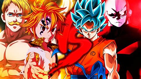 Goku e Jiren VS. Meliodas e Escanor | Combate de Rimas | Part. David ...