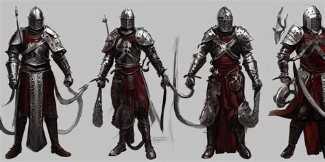 different views of medieval knights, concept art by | Stable Diffusion