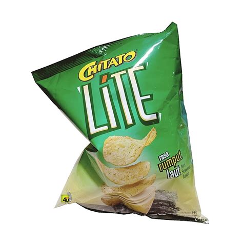 CHITATO LITE - Flat Potato Chips Rasa RUMPUT LAUT - 68gr | Lazada Indonesia