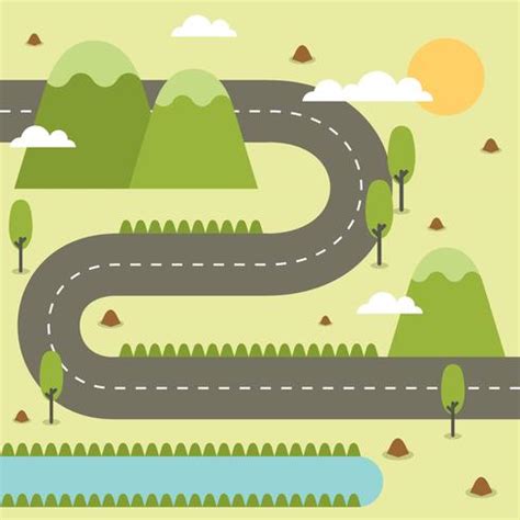 Road Map Illustration 213504 Vector Art at Vecteezy