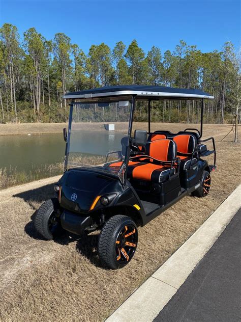 2019 Custom Yamaha Quietech EFI Gas 6 Passenger STREET LEGAL Golf Cart ...