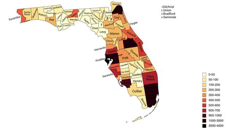 Population Density of Florida (By County) : r/MapPorn