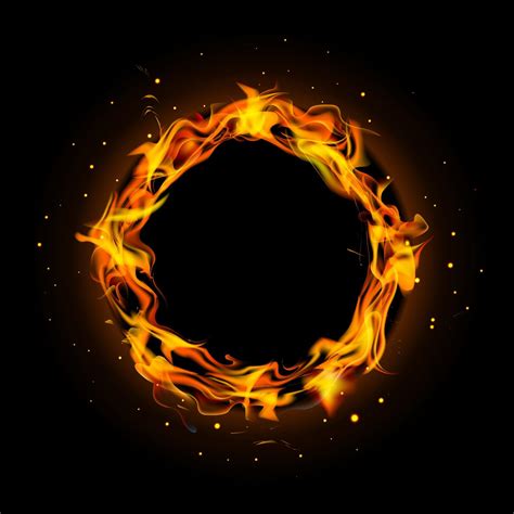 Fire circle realistic. Vector illustration. 4695709 Vector Art at Vecteezy