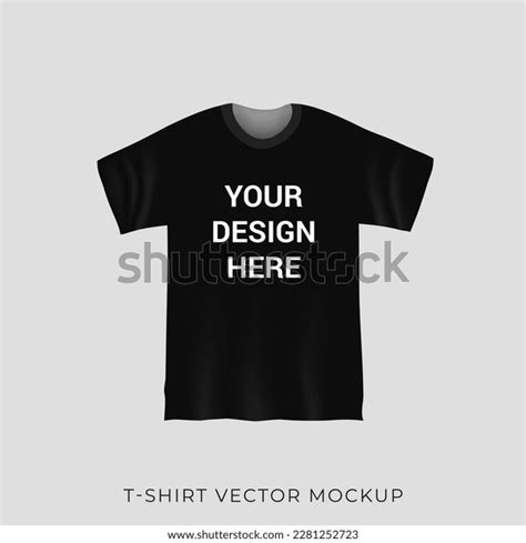 Black T Shirt Vector Mockup Stock Vector (Royalty Free) 2281252723 | Shutterstock