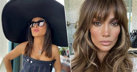 CELEB 24/7. Salma Hayek has her matching big hat and Jennifer Lopez has her haircut celebrities