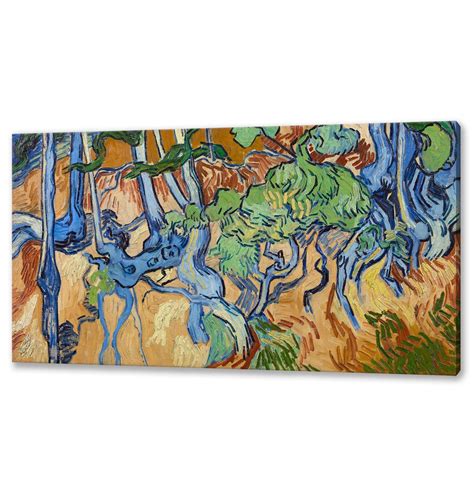 Tree Roots 1890 by Vincent Van Gogh Reproduction Home Decor Canvas ...