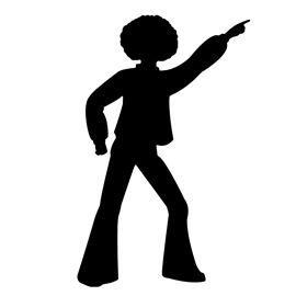 Disco Dancer Silhouette 01 Stencil | Free Stencil Gallery - ClipArt Best - ClipArt Best | Dancer ...