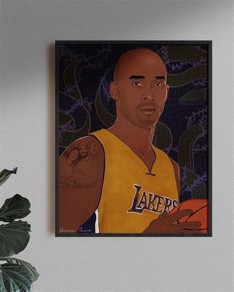 Kobe Bryant Tribute Art- Illustrated Portrait | Framed art prints ...