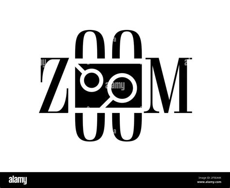zoom logo on white background. zoom and magnifying glass symbol Stock Vector Image & Art - Alamy