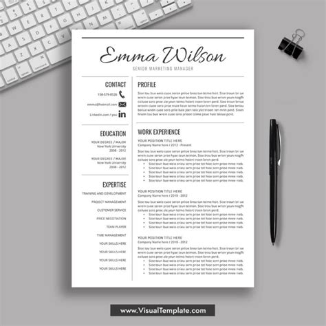 2024-2025 Pre-Formatted Resume Template with Resume Icons, Fonts and Editing Guide. Unlimited ...