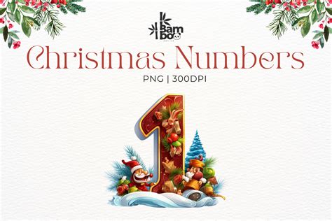 Christmas Number 1 Clipart Graphic by Bamboo.Design · Creative Fabrica