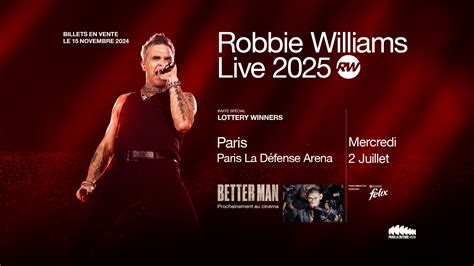 ROBBIE WILLIAMS Concert | Paris La Défense Arena | Ticketing