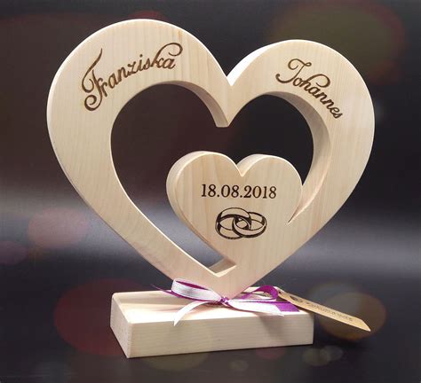 Originelle Hochzeitsgeschenke Ideen mit Namen - Geschenke aus Holz | Hochzeitsgeschenk ...