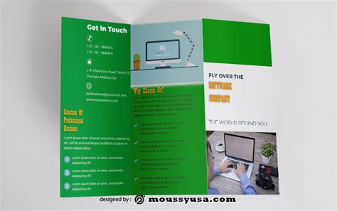 3+ Software Company Brochure free psd template | Mous Syusa